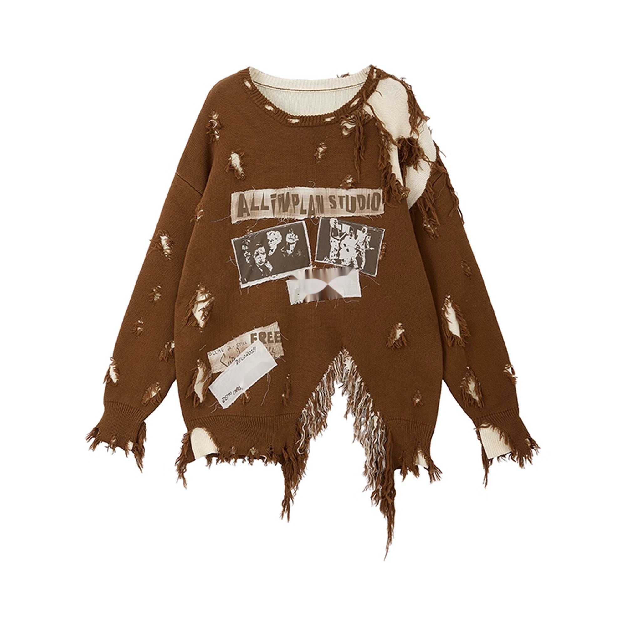 ALL_iN_plan_Moonlight_Hunter_Distressed_Patchwork_Sweater_V-neck_T-shirt_Long_Sleeve_MISSTT