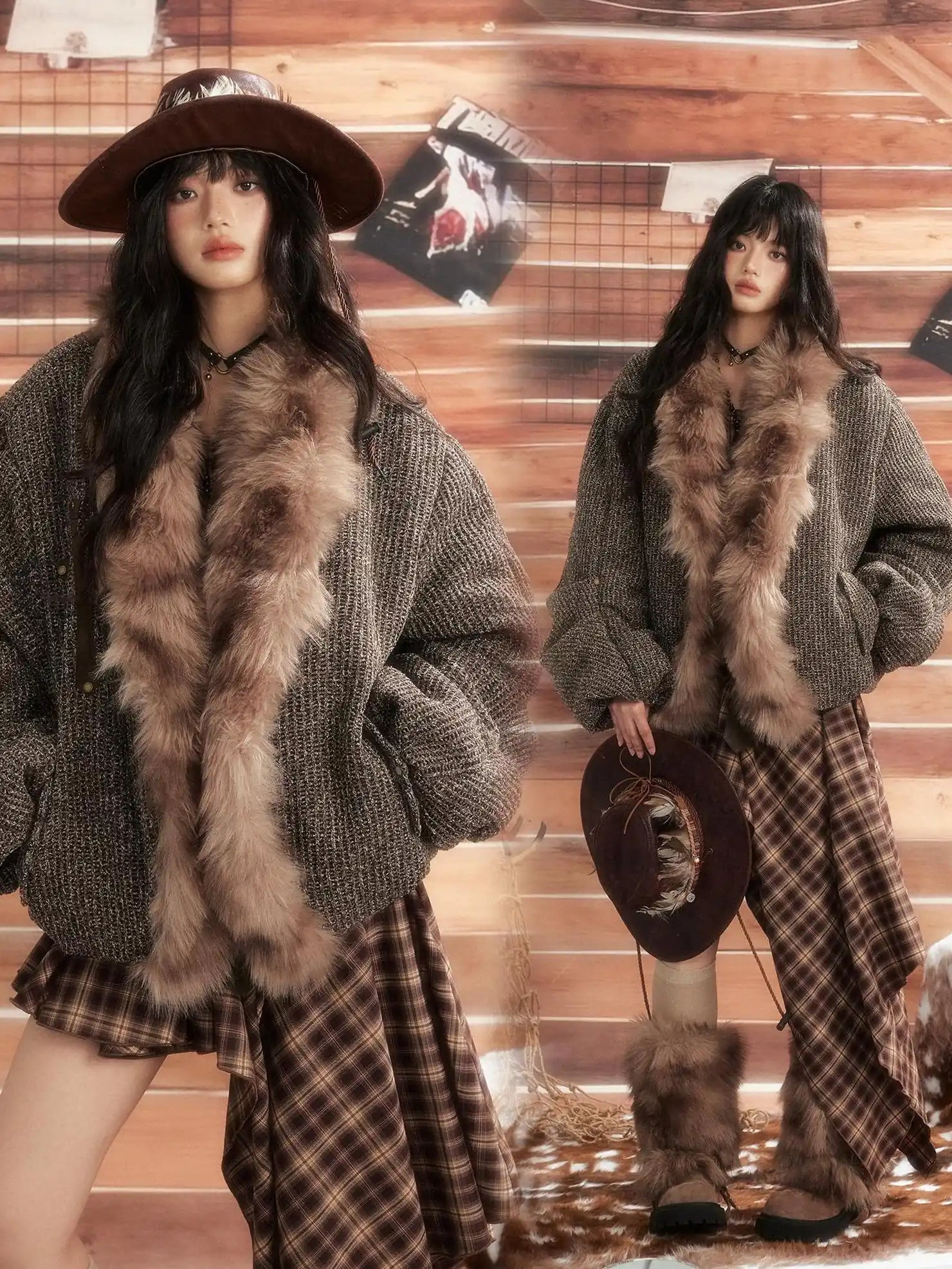 ALL iN plan Moonlight Hunter Heavyweight Fur Coat Jacket