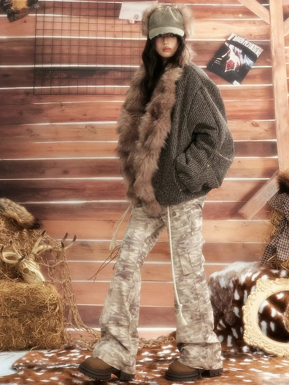 ALL iN plan Moonlight Hunter Heavyweight Fur Coat Jacket