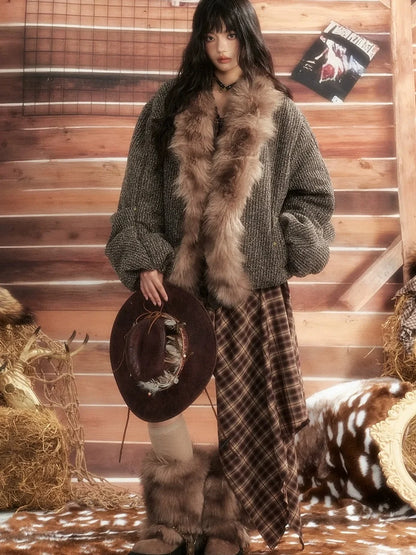 ALL iN plan Moonlight Hunter Heavyweight Fur Coat Jacket