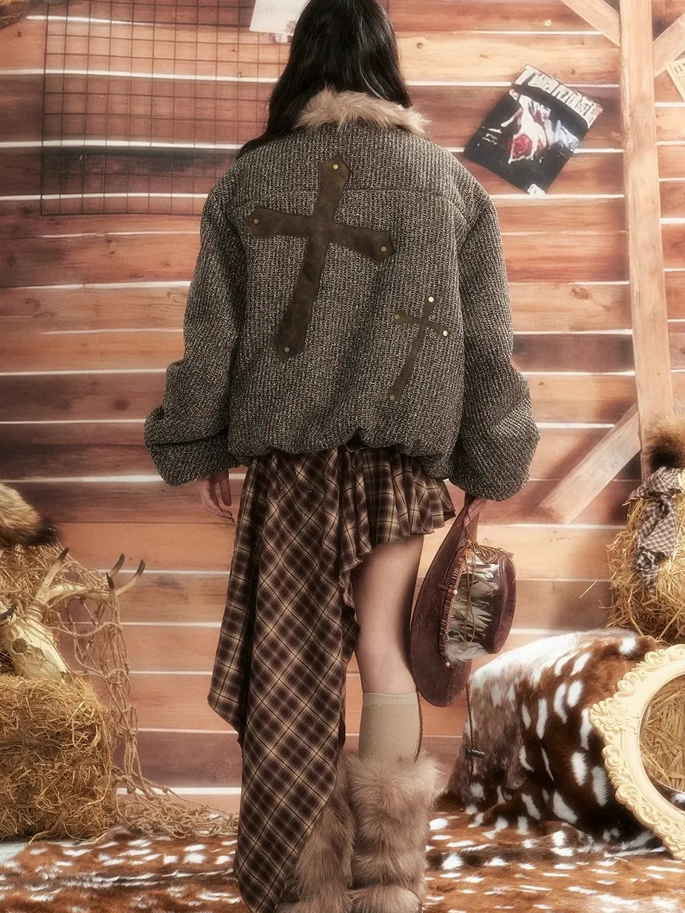 ALL iN plan Moonlight Hunter Heavyweight Fur Coat Jacket