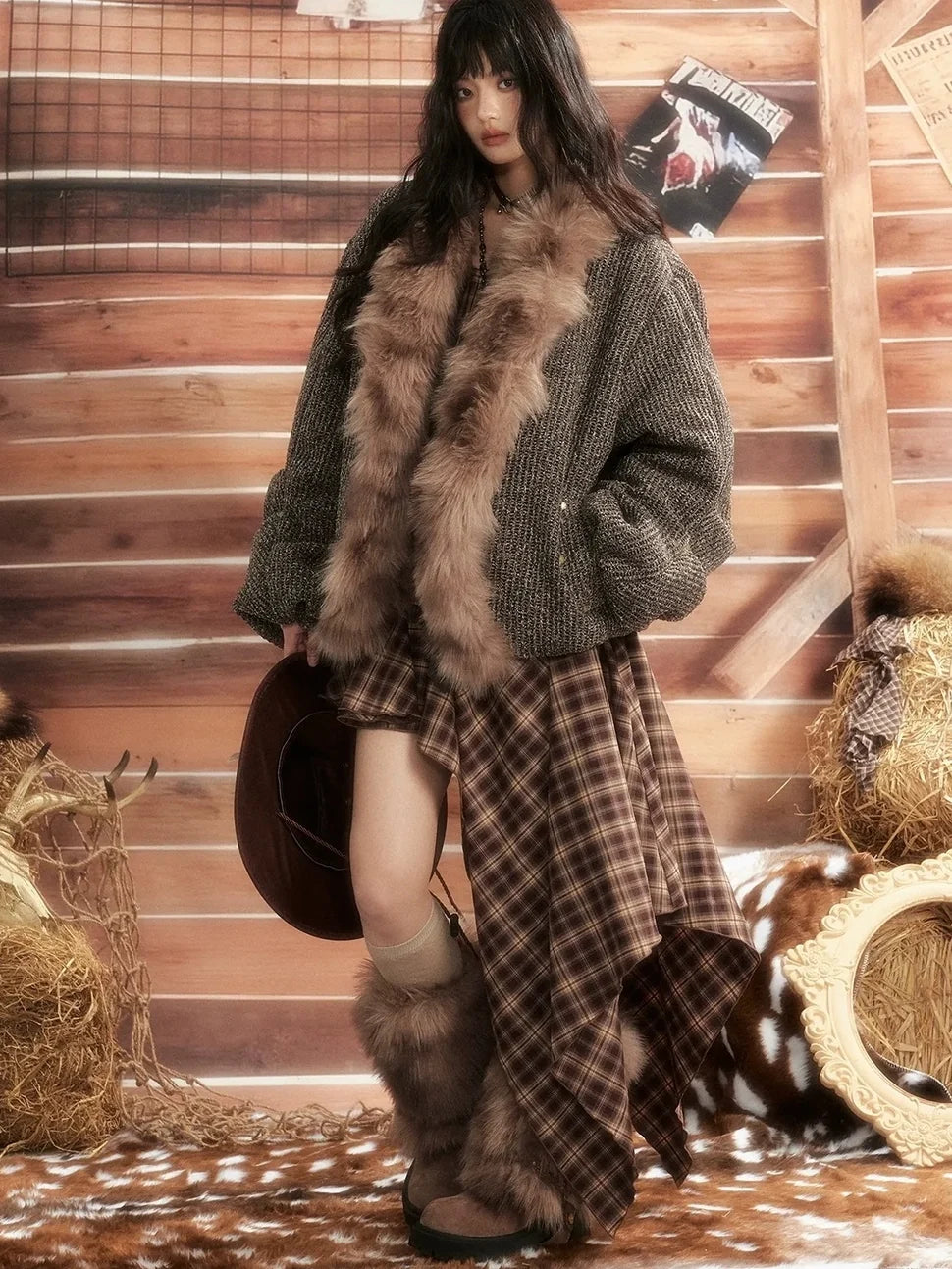 ALL iN plan Moonlight Hunter Heavyweight Fur Coat Jacket