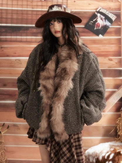 ALL iN plan Moonlight Hunter Heavyweight Fur Coat Jacket