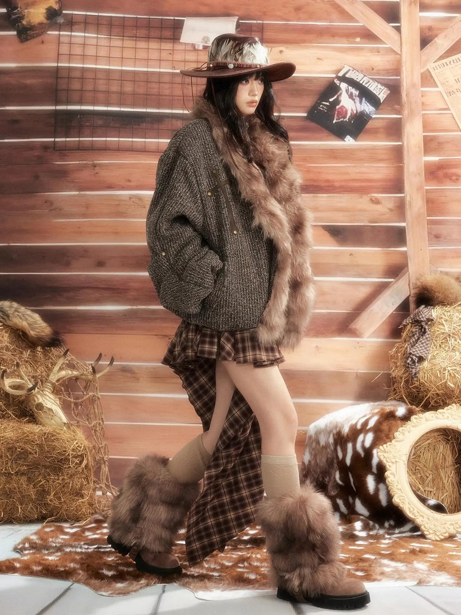 ALL iN plan Moonlight Hunter Heavyweight Fur Coat Jacket