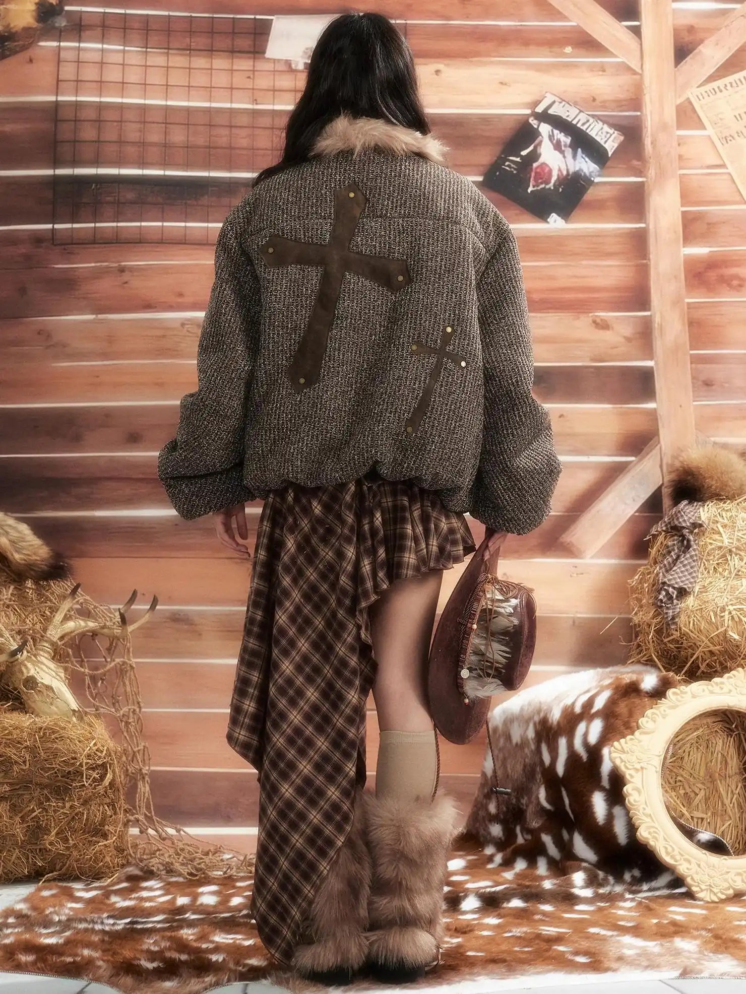 ALL iN plan Moonlight Hunter Heavyweight Fur Coat Jacket