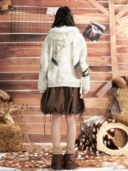 ALL iN plan Moonlit Hunter Star Print Hoodie Hoodies/Sweatshirt