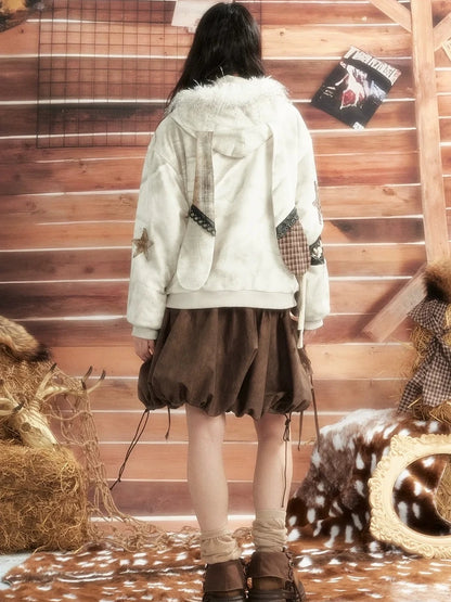 ALL iN plan Moonlit Hunter Star Print Hoodie Hoodies/Sweatshirt