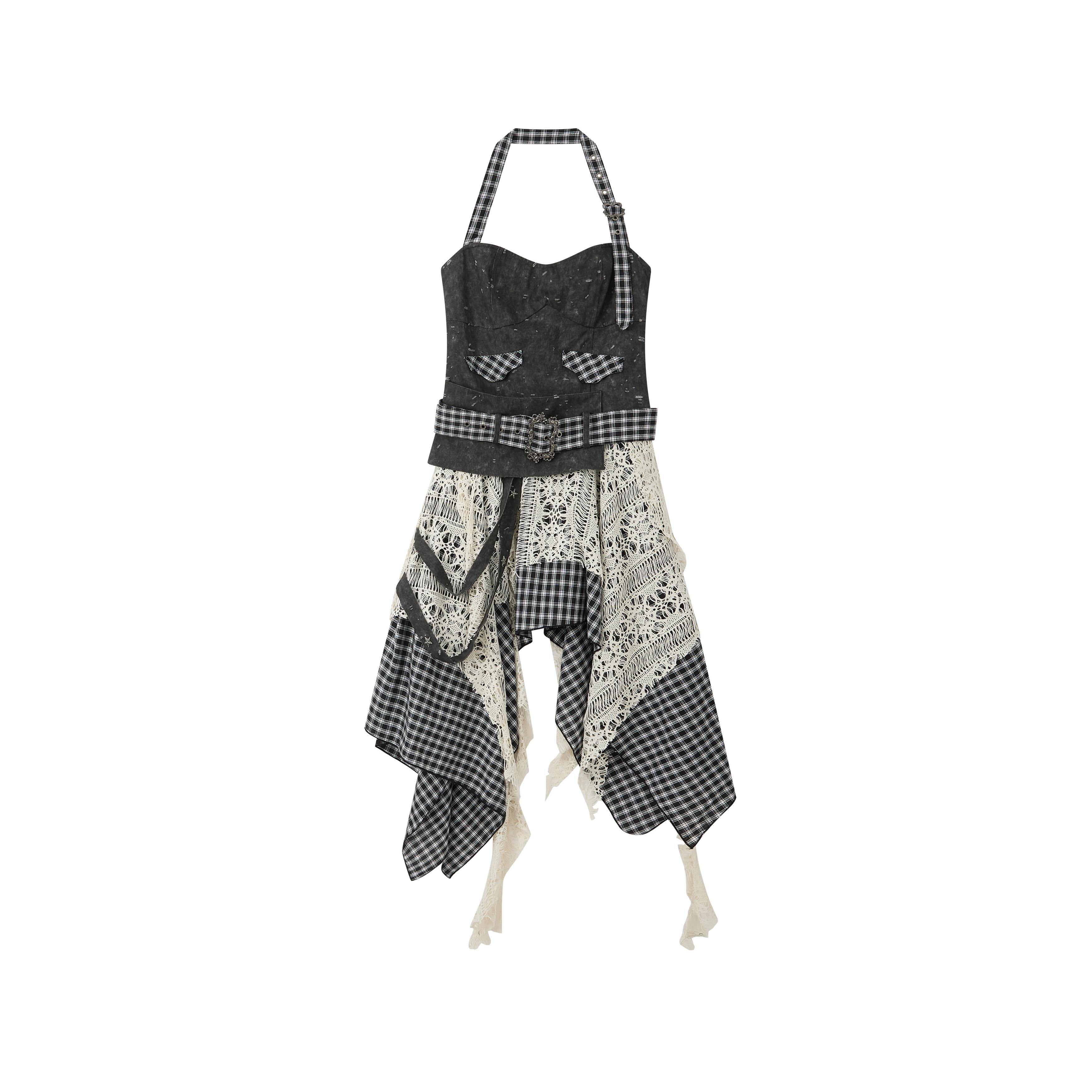 ALL_iN_plan_Plaid_Patchwork_Asymmetric_Tiered_Women&