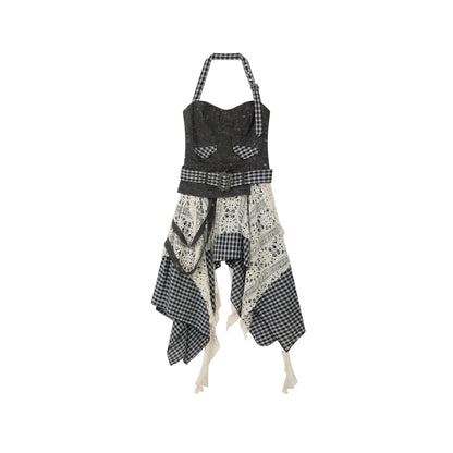ALL_iN_plan_Plaid_Patchwork_Asymmetric_Tiered_Women&
