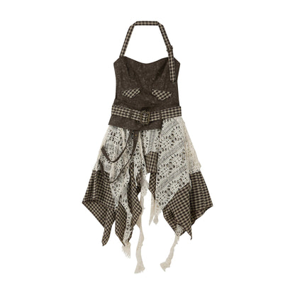 ALL_iN_plan_Plaid_Patchwork_Asymmetric_Tiered_Women&