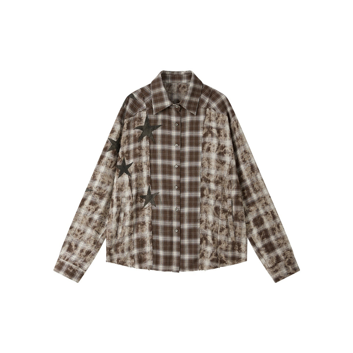 ALL_iN_plan_Plaid_Spliced_Long_Sleeve_Loose_Fit_Cotton_Poly_Women&