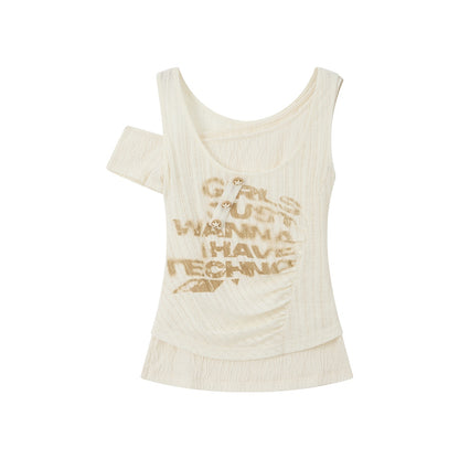 ALL iN plan Polyester Slim Fit Cropped Round Neck Letter Print Women Short Sleeve T-Shirts