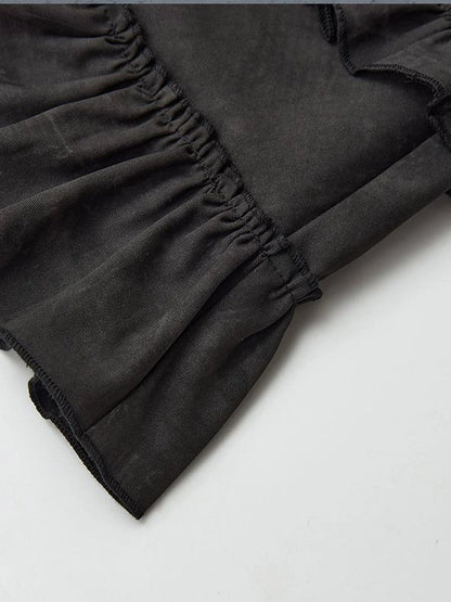 Punk Lace Up Mini Dress with Layered Tulle