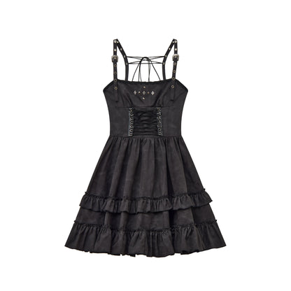 ALL_iN_plan_Punk_Lace_Up_Mini_Dress_with_Layered_Tulle_MISSTT