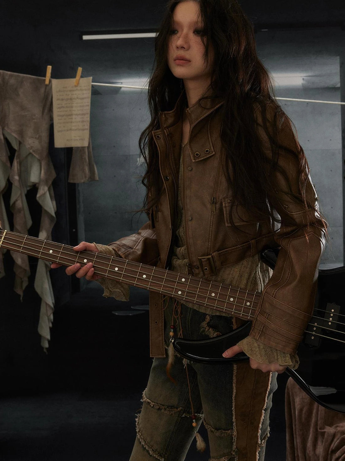 Punk Rock Quilted Riveted Biker Jacket