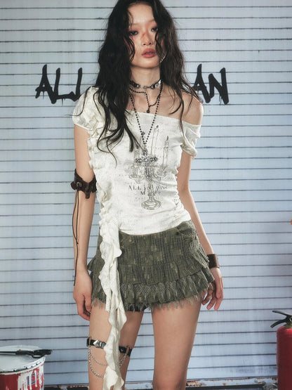 Punk Sanctuary 89hz Off Shoulder Top