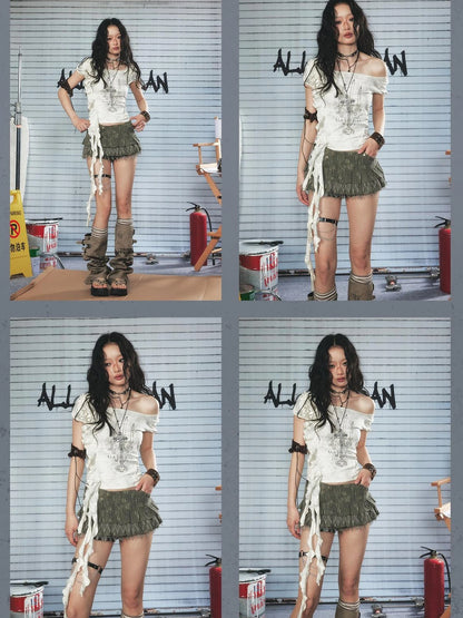 Punk Sanctuary 89hz Off Shoulder Top