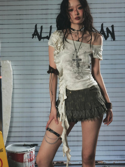 Punk Sanctuary 89hz Off Shoulder Top