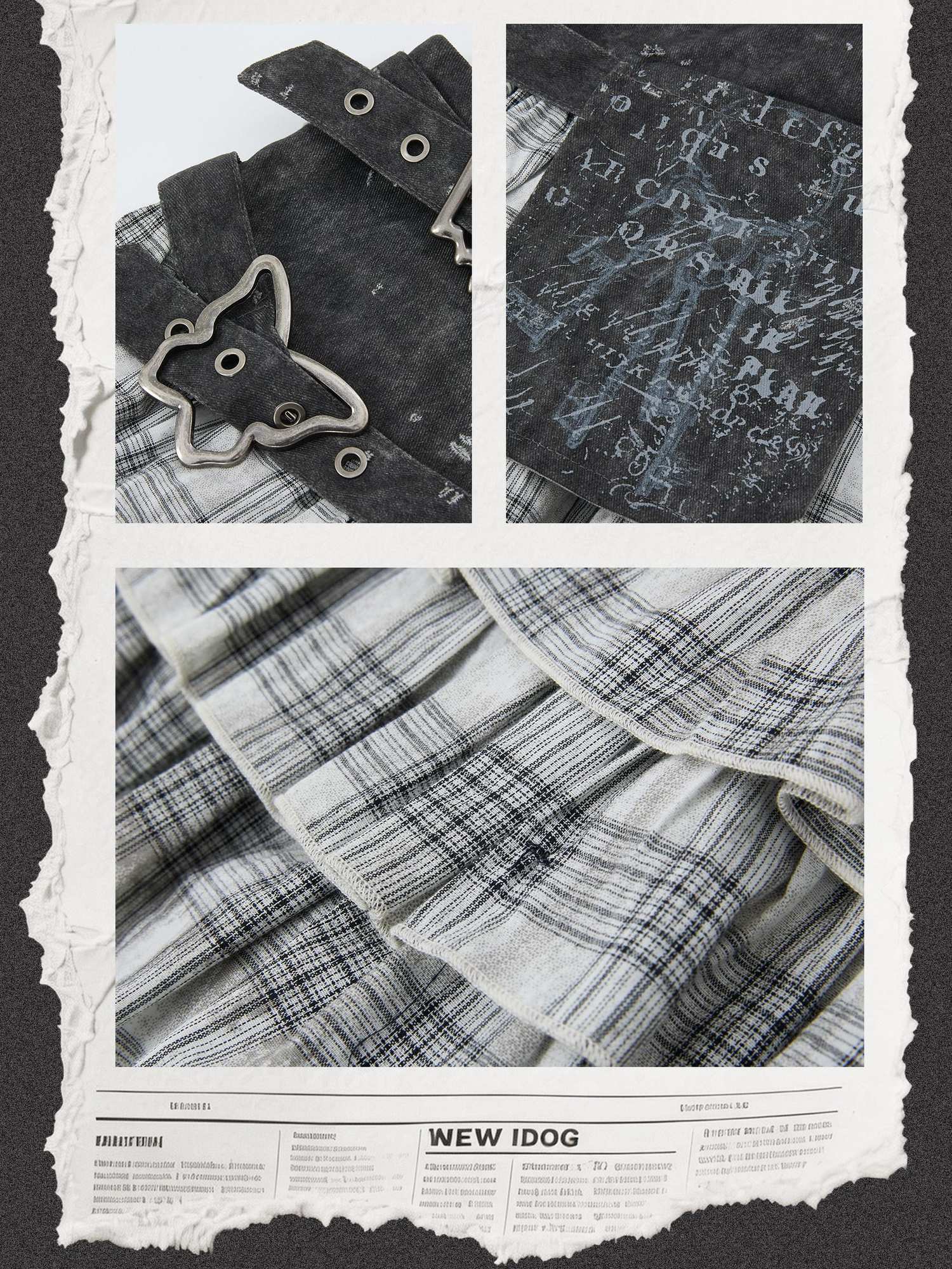 ALL iN plan Pure Cotton Hollowout Slim Mid Waist Cake Tier Women Grey Tiered Skirts