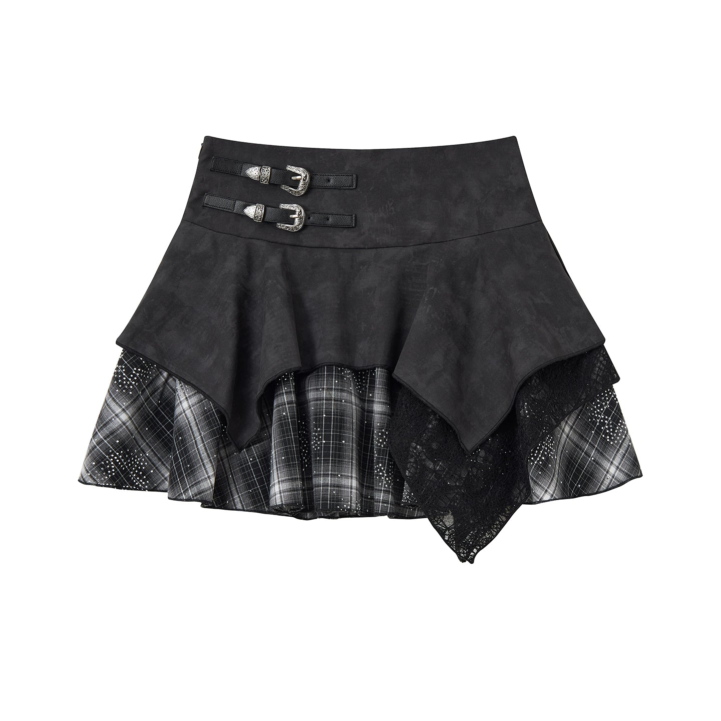 ALL_iN_plan_Resonant_89Hz_Punk_Lace_Grid_Denim_Mini_Skirt_MISSTT