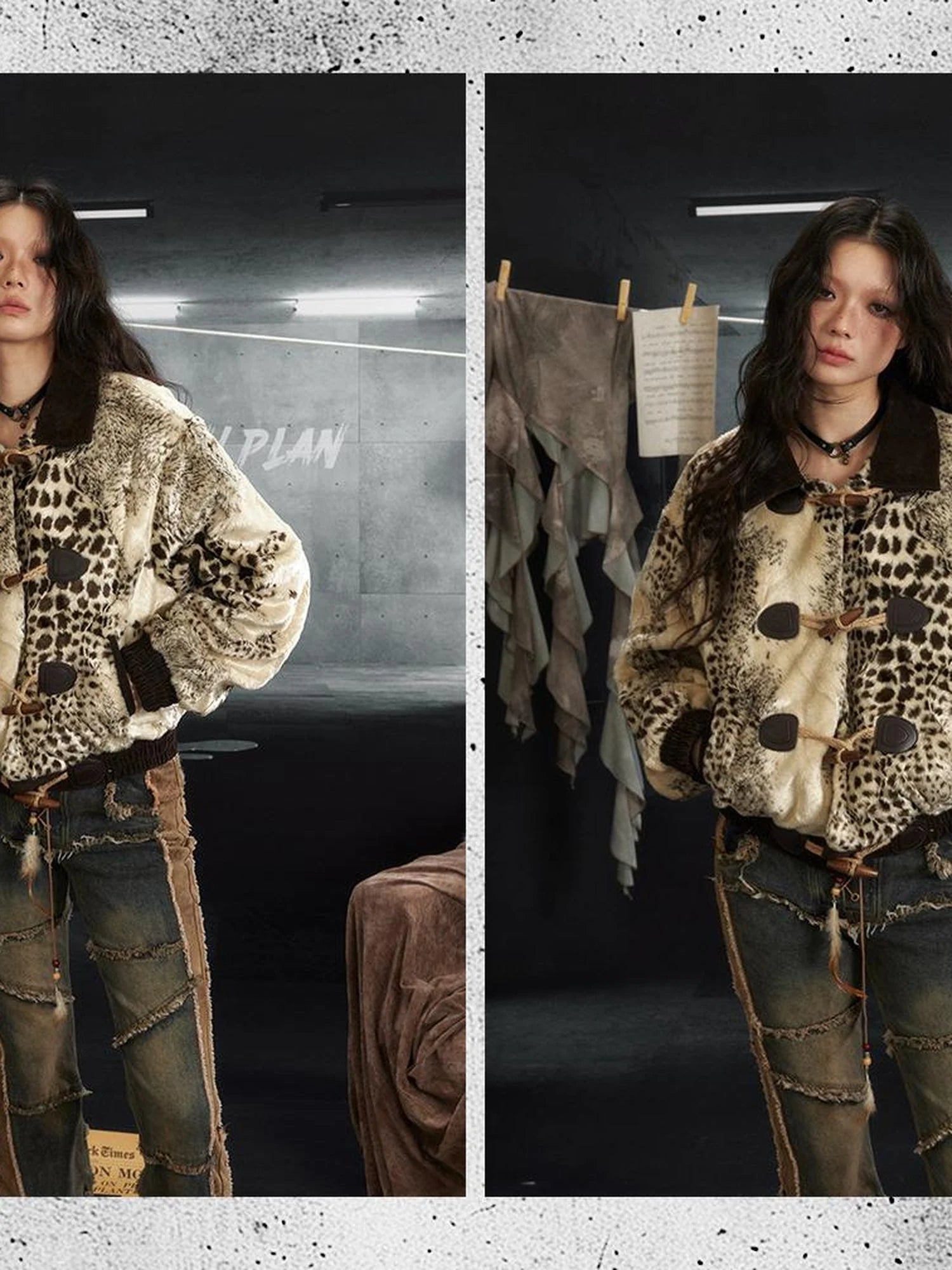 Rock Rebel Faux Fur Lined Hooded Coat