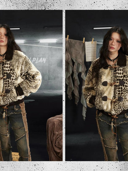 Rock Rebel Faux Fur Lined Hooded Coat