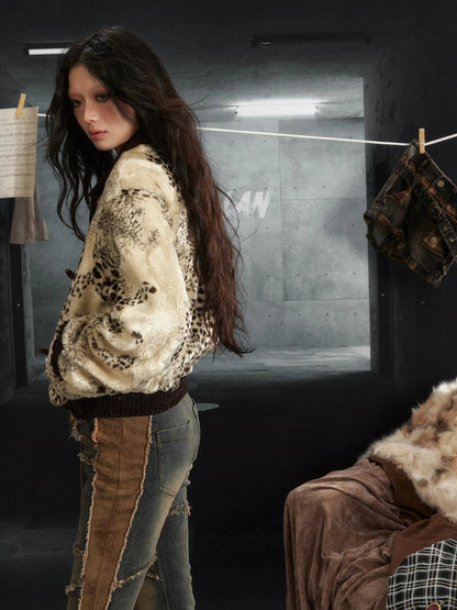 Rock Rebel Faux Fur Lined Hooded Coat
