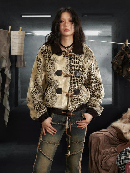 Rock Rebel Faux Fur Lined Hooded Coat
