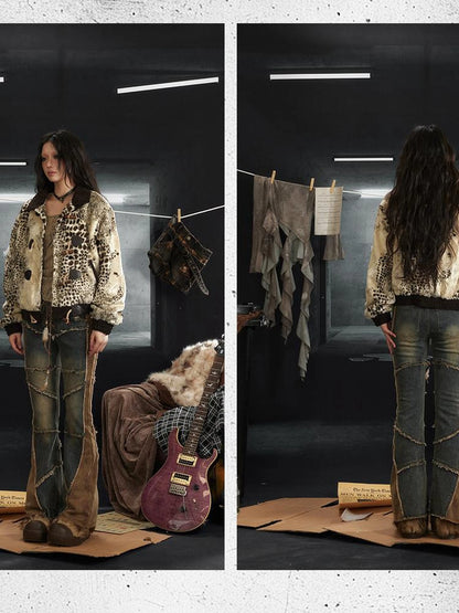 Rock Rebel Faux Fur Lined Hooded Coat