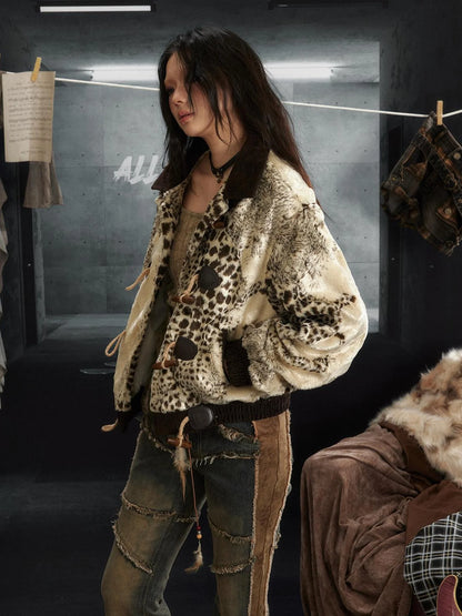 Rock Rebel Faux Fur Lined Hooded Coat