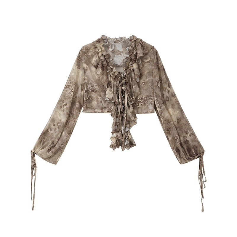 ALL_iN_plan_Ruffle_V-neck_Printed_Cropped_Long_Sleeve_Women&