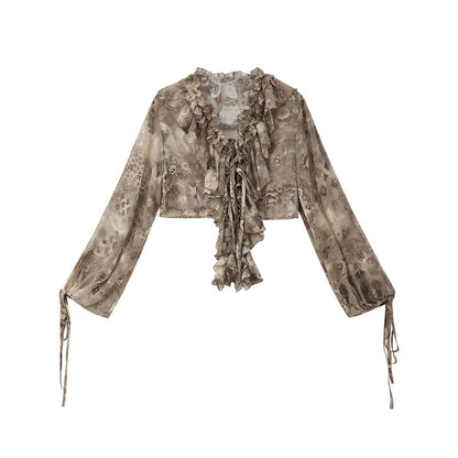 ALL_iN_plan_Ruffle_V-neck_Printed_Cropped_Long_Sleeve_Women&
