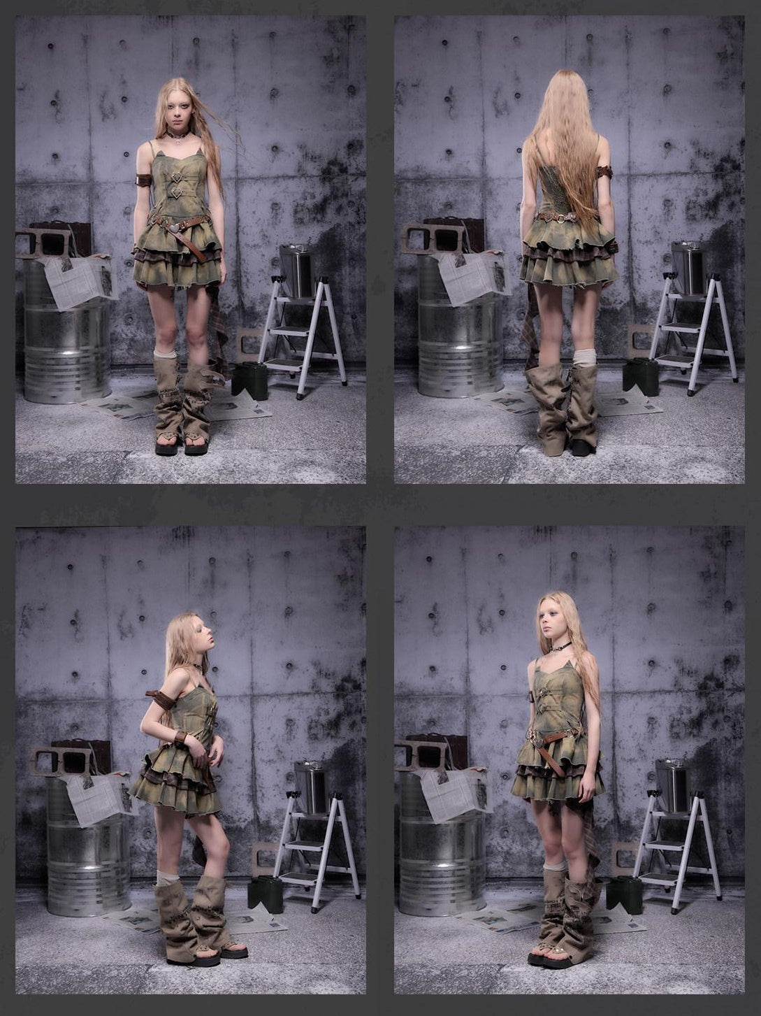 ALL iN plan Soft Cotton Blend High Waist Ruffle Vintage Camisole Everyday Slip Mini Dresses