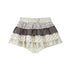 ALL iN plan Soft Cotton Blend Mid Waist Slim Fit Lettuce Hem Women Cream Tiered Skirts
