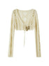Steam Punk Knit Crop Top With Distressed Detail
