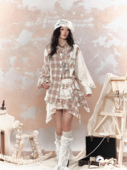 ALL iN plan Steam Punk Lace Up Sun Protection Shirt Jacket