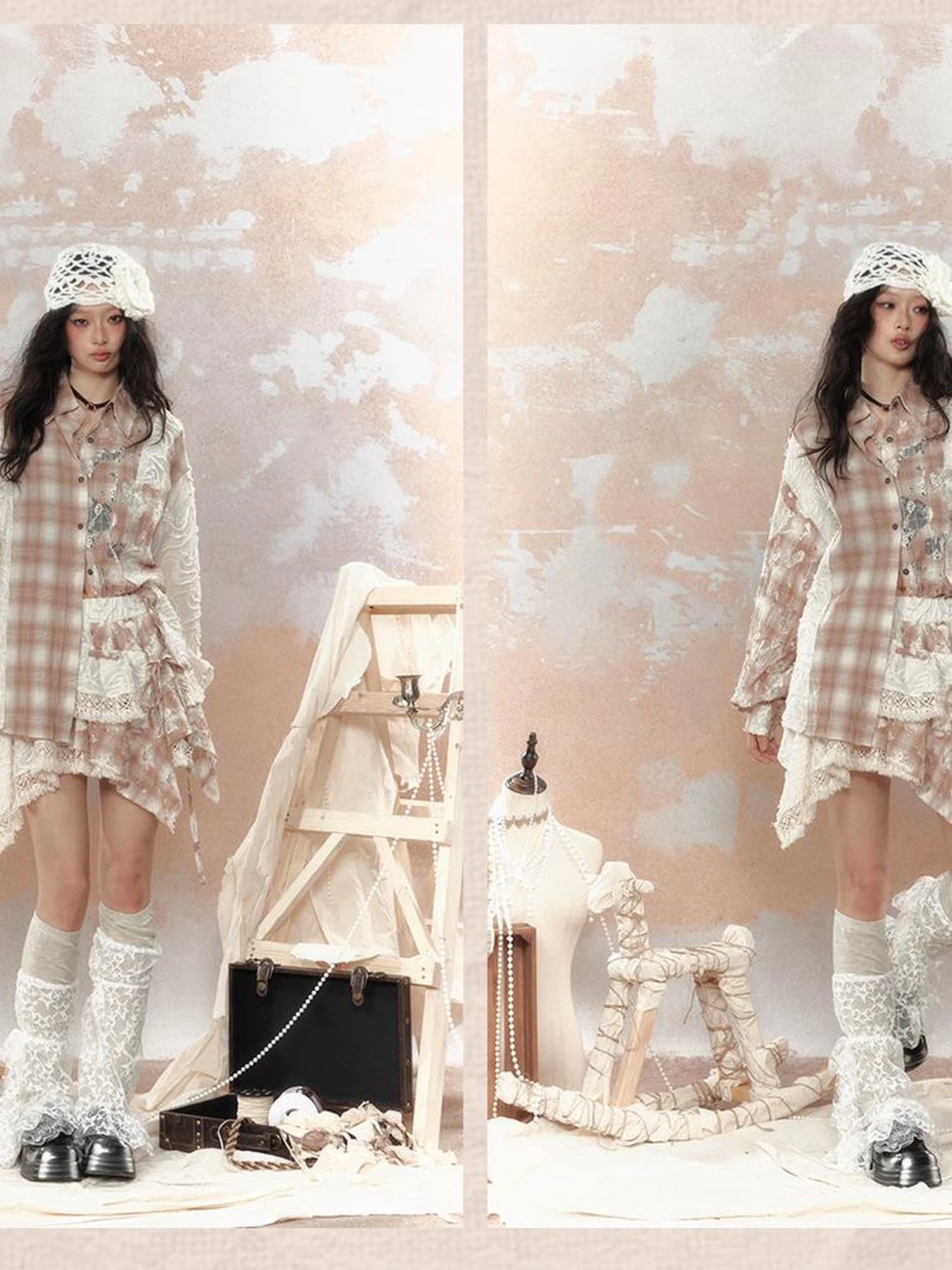 Steam Punk Lace Up Sun Protection Shirt Jacket