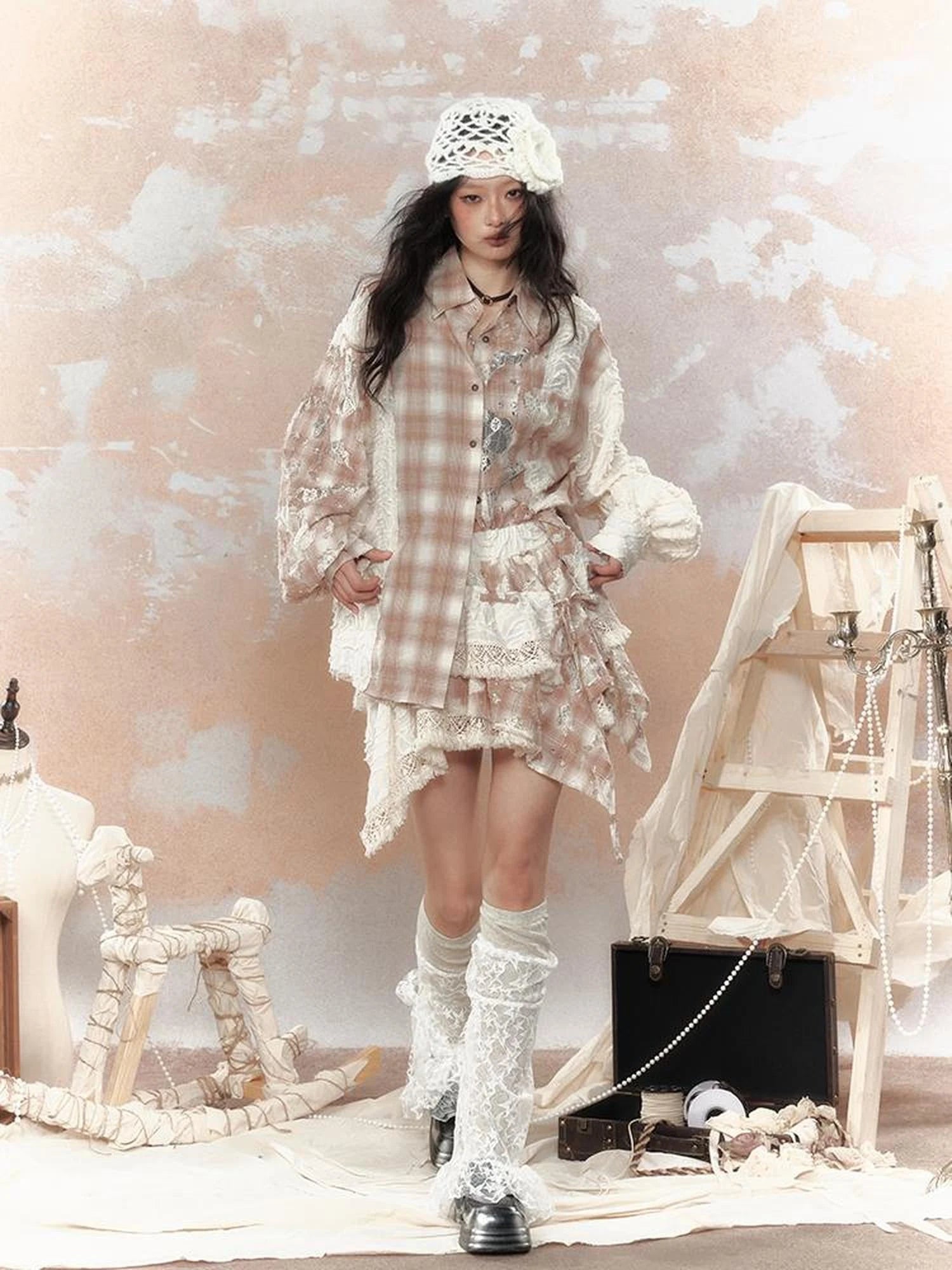 Steam Punk Lace Up Sun Protection Shirt Jacket