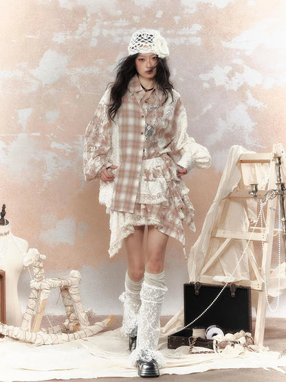 Steam Punk Lace Up Sun Protection Shirt Jacket