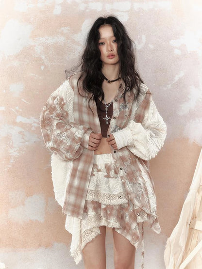 Steam Punk Lace Up Sun Protection Shirt Jacket