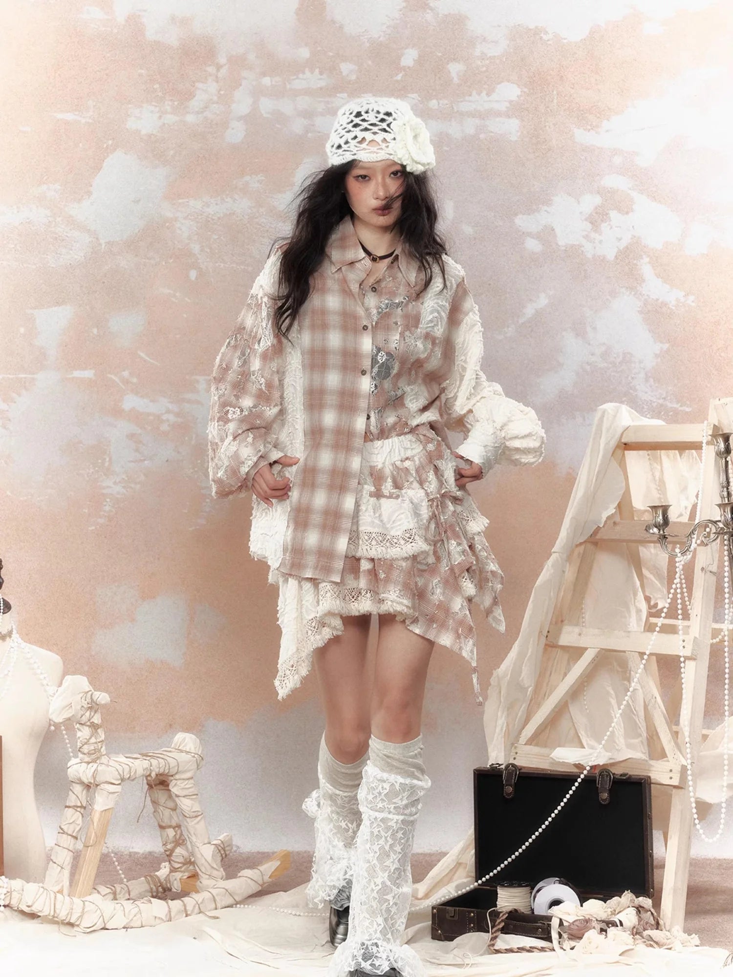 Steam Punk Lace Up Sun Protection Shirt Jacket