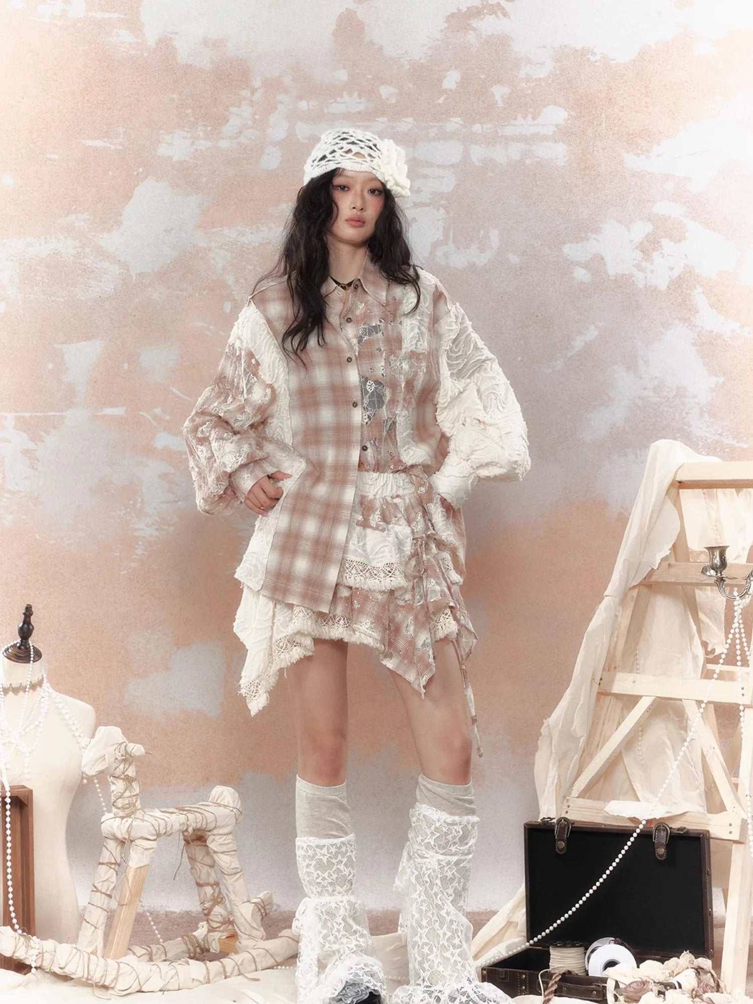 Steam Punk Lace Up Sun Protection Shirt Jacket