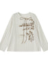 Steampunk Fairy Tale Torn Lace Sunshade Top V Neck T Shirt Long Sleeve