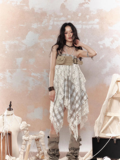 Steampunk Lace Bustier Skirt with Detachable Gear Harness