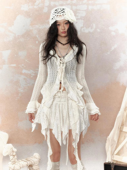 Steampunk Lace Trimmed Fitted Sunshade Jacket