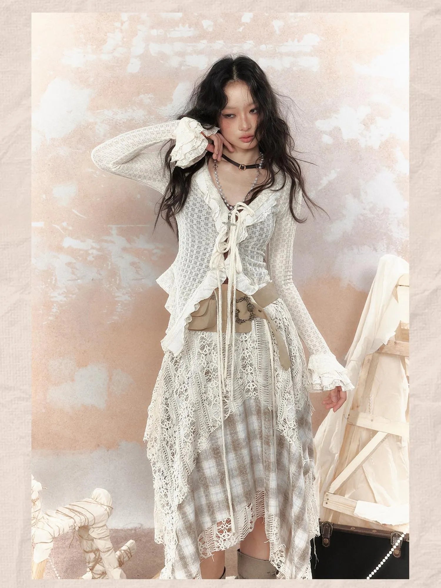 Steampunk Lace Trimmed Fitted Sunshade Jacket