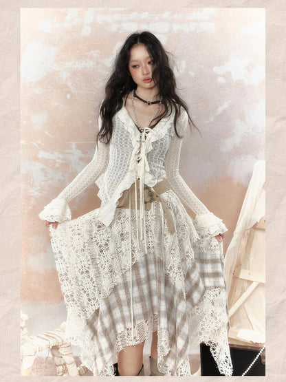 Steampunk Lace Trimmed Fitted Sunshade Jacket