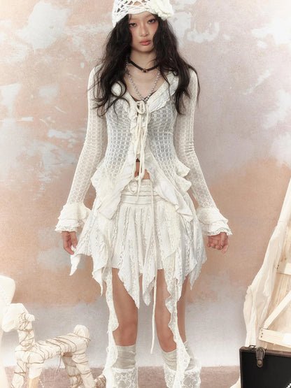 Steampunk Lace Trimmed Fitted Sunshade Jacket