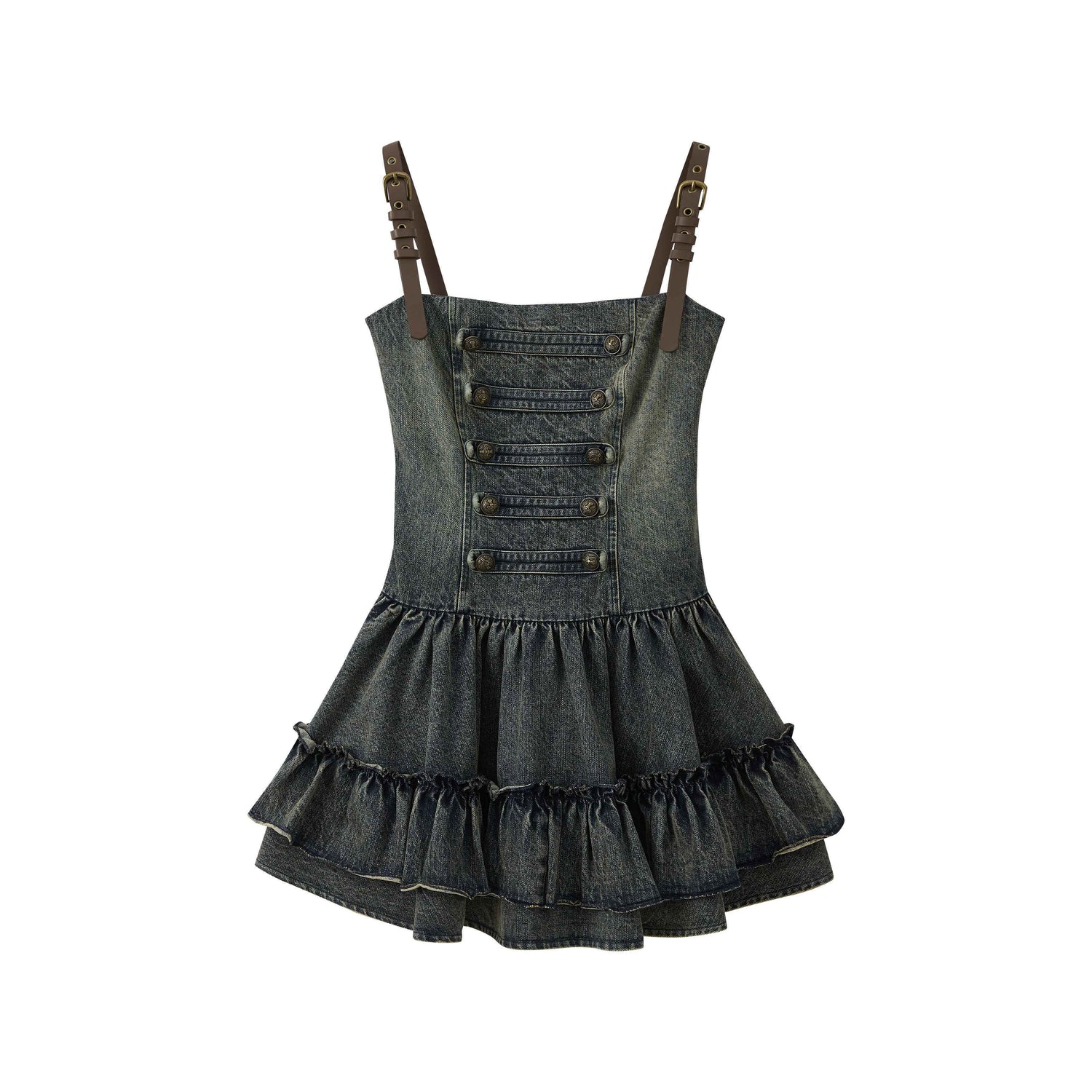 ALL_iN_plan_Strapless_Leather_U_Strap_A_Line_Tiered_Women&