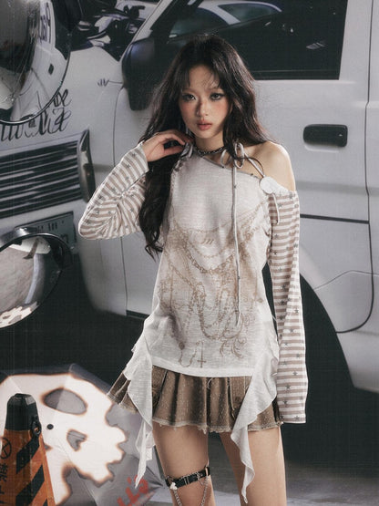 ALL iN plan Thin Asymmetric Shoulder Overlay Women&